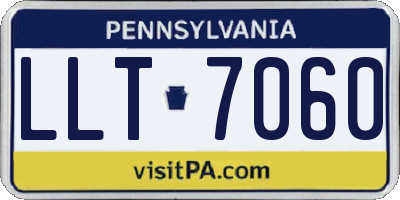 PA license plate LLT7060