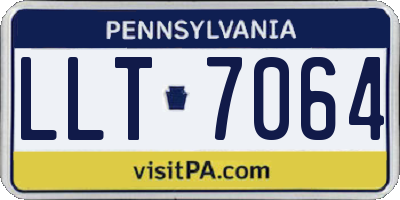 PA license plate LLT7064