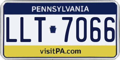 PA license plate LLT7066