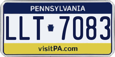 PA license plate LLT7083