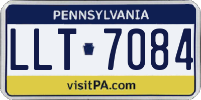PA license plate LLT7084