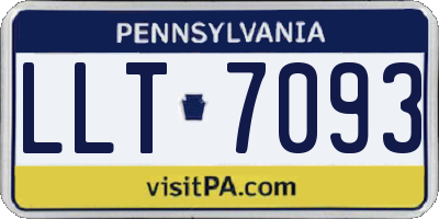 PA license plate LLT7093