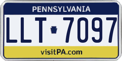 PA license plate LLT7097