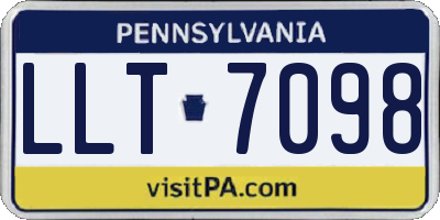 PA license plate LLT7098