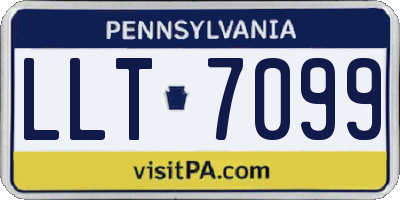 PA license plate LLT7099