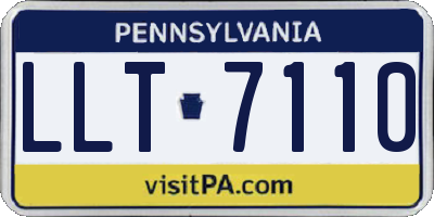 PA license plate LLT7110
