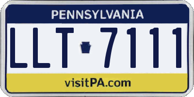 PA license plate LLT7111