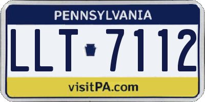 PA license plate LLT7112