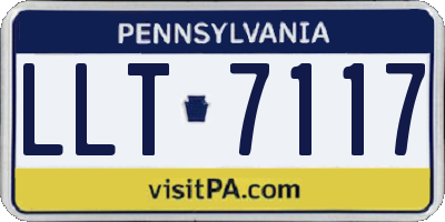 PA license plate LLT7117