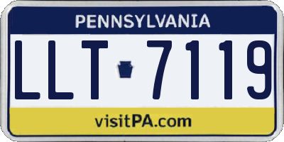 PA license plate LLT7119