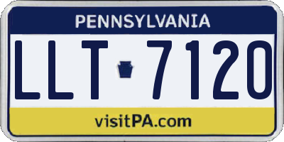 PA license plate LLT7120