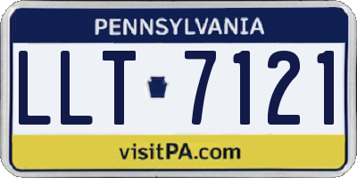 PA license plate LLT7121