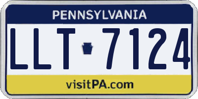 PA license plate LLT7124