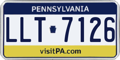 PA license plate LLT7126