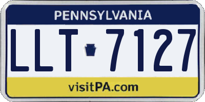 PA license plate LLT7127