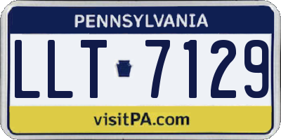 PA license plate LLT7129