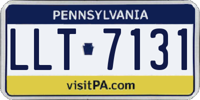 PA license plate LLT7131
