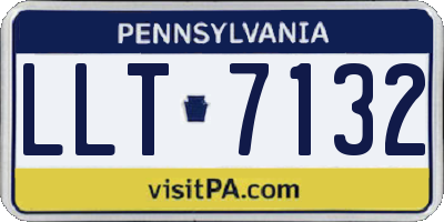 PA license plate LLT7132