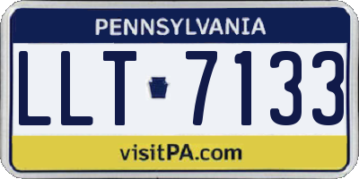 PA license plate LLT7133