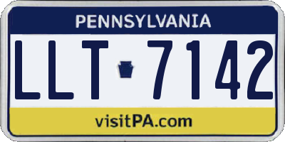 PA license plate LLT7142