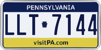PA license plate LLT7144
