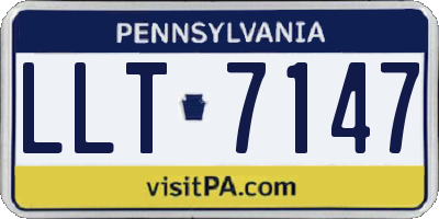 PA license plate LLT7147