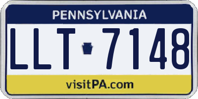 PA license plate LLT7148