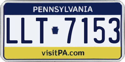 PA license plate LLT7153
