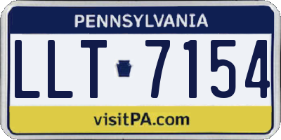 PA license plate LLT7154