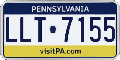 PA license plate LLT7155