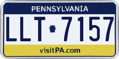 PA license plate LLT7157