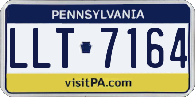 PA license plate LLT7164