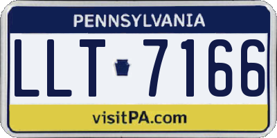PA license plate LLT7166