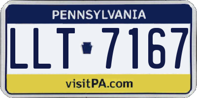 PA license plate LLT7167