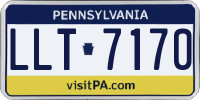 PA license plate LLT7170
