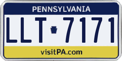 PA license plate LLT7171