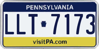 PA license plate LLT7173