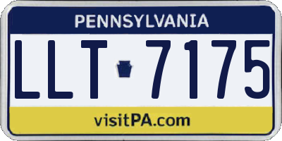 PA license plate LLT7175