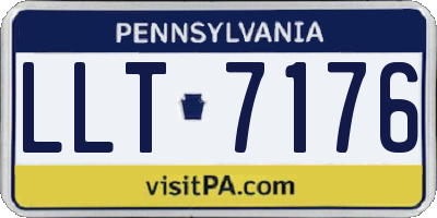 PA license plate LLT7176