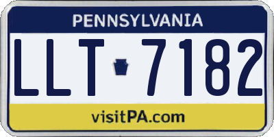 PA license plate LLT7182