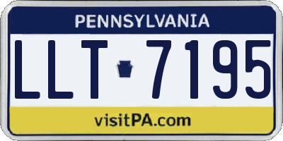 PA license plate LLT7195
