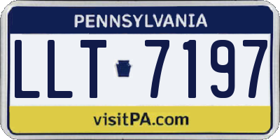 PA license plate LLT7197