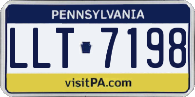 PA license plate LLT7198