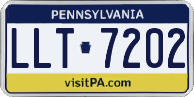 PA license plate LLT7202