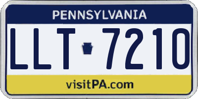 PA license plate LLT7210