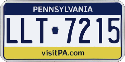 PA license plate LLT7215