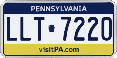 PA license plate LLT7220