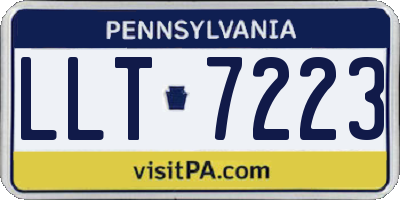 PA license plate LLT7223