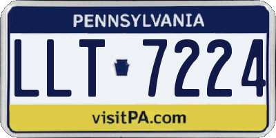 PA license plate LLT7224