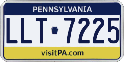 PA license plate LLT7225
